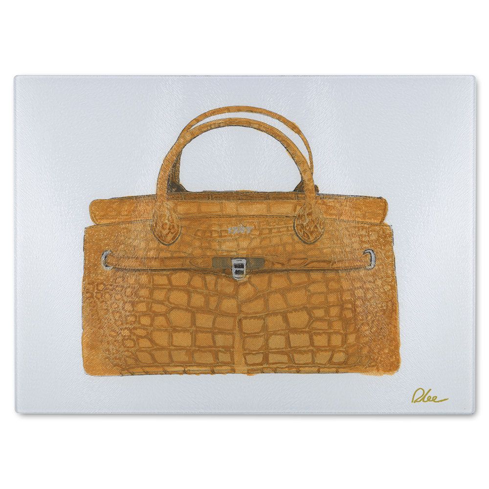 Stylish Bag Glass Chopping Board