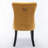Velvet Upholstered Dining Chair with Wood Legs Nailhead Trim-1215305089-1215305095
