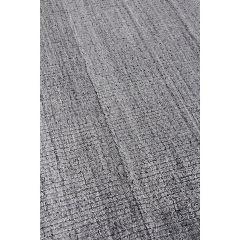 Robin Hand-Loomed Cotton Charcoal Area Rug, Rectangle 8' x 10', Charcoal