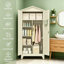 Armoire de rangement en métal lourd avec 5 tablettes et tringle, garde-robe antirouille pour le garage