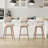 Modern Swivel Upholstered Counter Stools with Metal Frame-1114627229