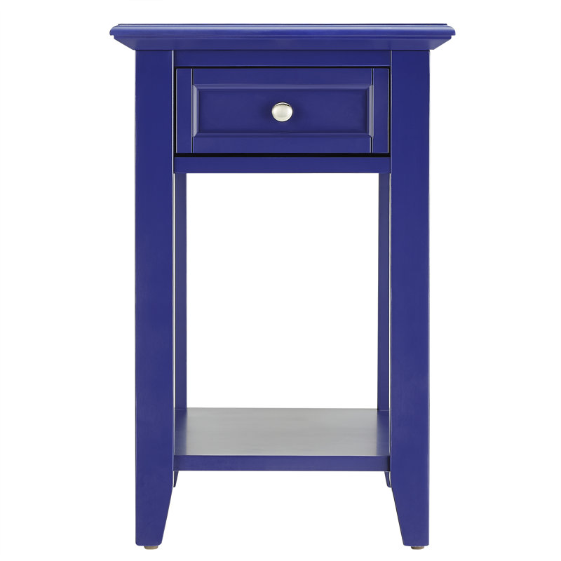 Table de bout avec prise de courant, Bleu marine