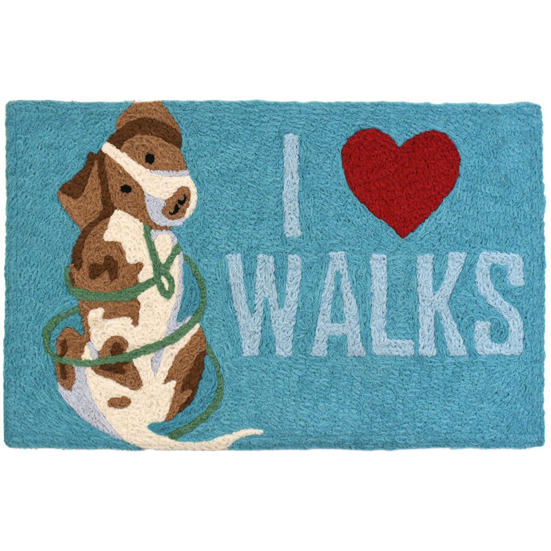 Tapis bleu tuffeté