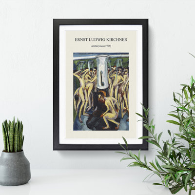 Artillerymen by Ernst Ludwig Kirchner - Single Picture Frame Print on MDF