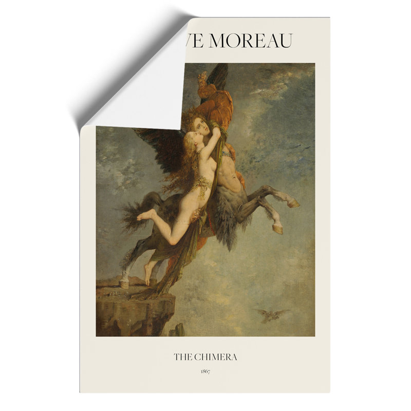 The Chimera Print by Gustave Moreau - Frameless Print, 30cm H x 21cm W x 0.1cm D