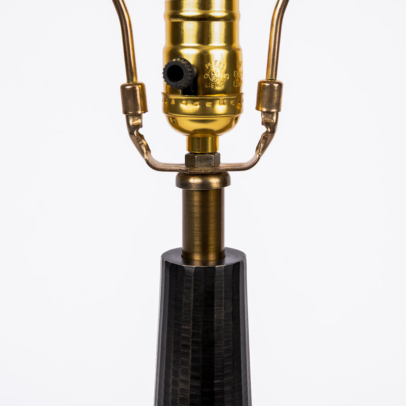 Vintage Bottle Shaped Oil Rubbed Black Metal Base Table Lamp