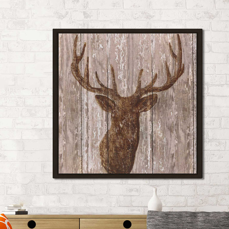 " Majestic Deer " by Tava Studios, 21.5" H x 21.5" W x 2" D, Black Frame