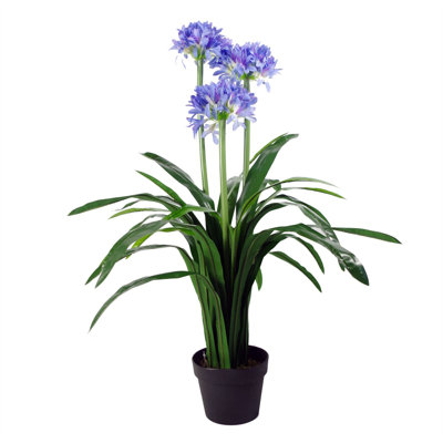 90cm Faux Flowering Plant in Pot Liner