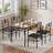 Amneh 5-Piece Dining Table Set with 4 Chairs, Modern Kitchen Table and Chairs Set for Dining Room, Small Space Dining Set with Upholstered Seats-490964567