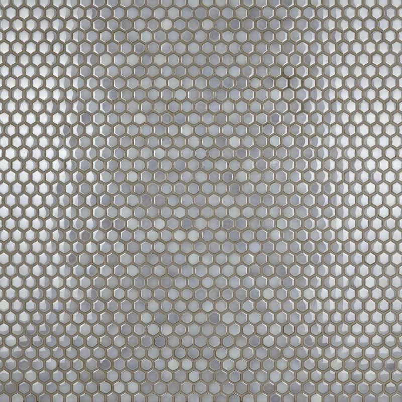 Carreau de mosaïque en porcelaine Merola, Œil gris