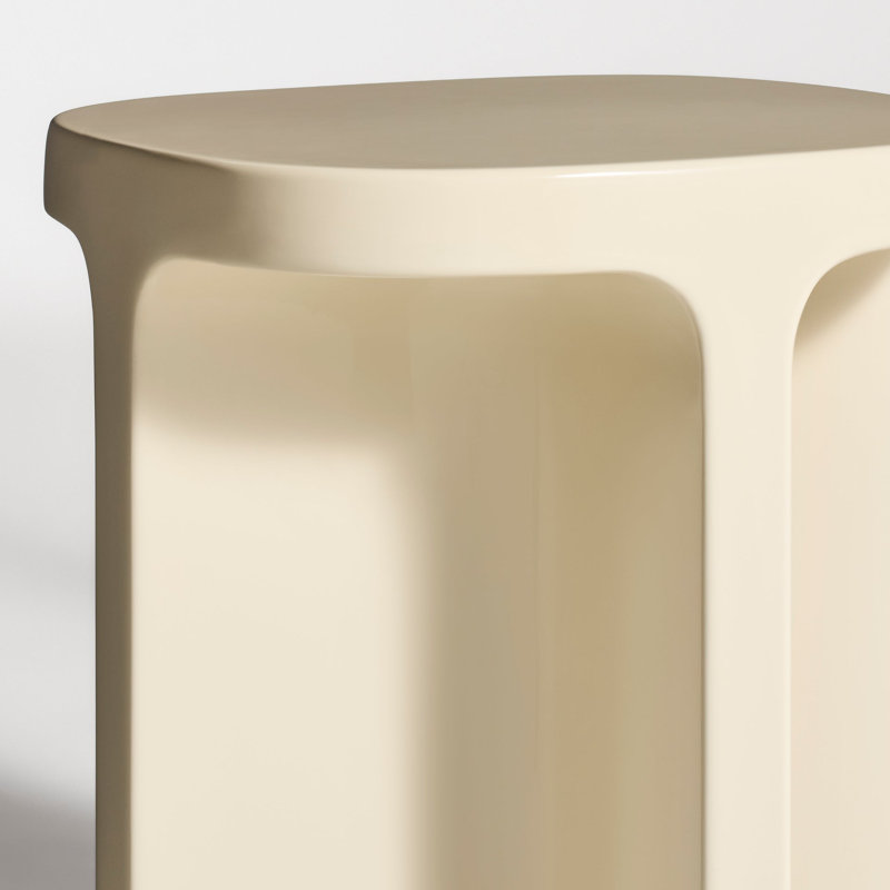 Small Talk Outdoor Side Table, 17" H x 16" W x 14" D, Ivory