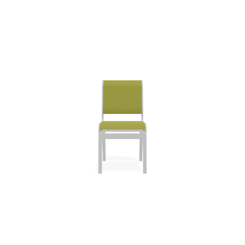 Chaise sans accoudoirs Aruba II, Lime, Blanc