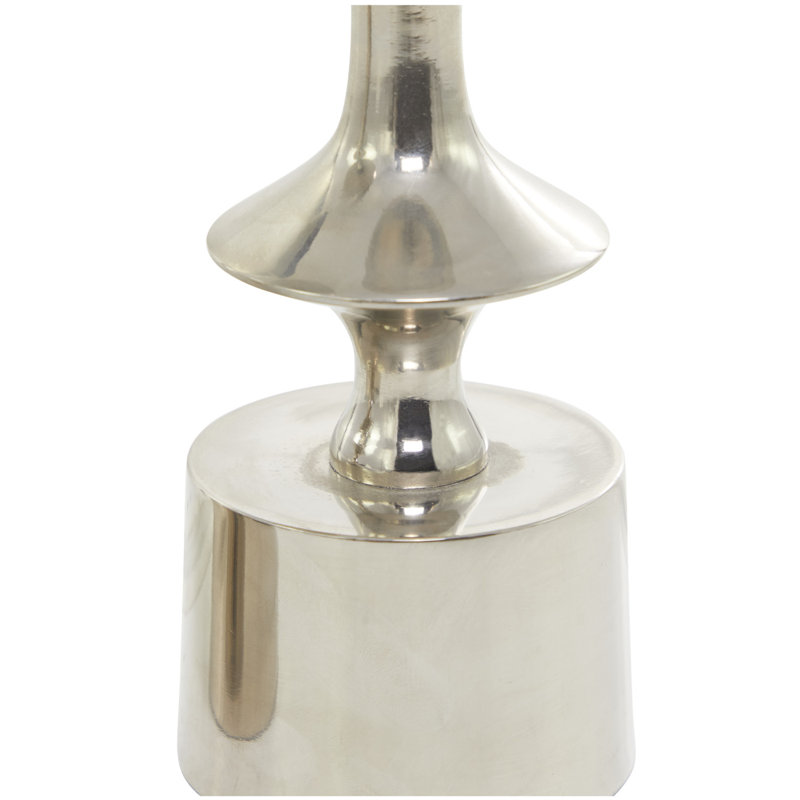 Ensemble de porte-bougie en aluminium, Argent