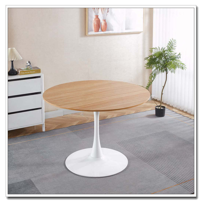 Table de salle à manger 42,1 ", Blanc + chêne clair