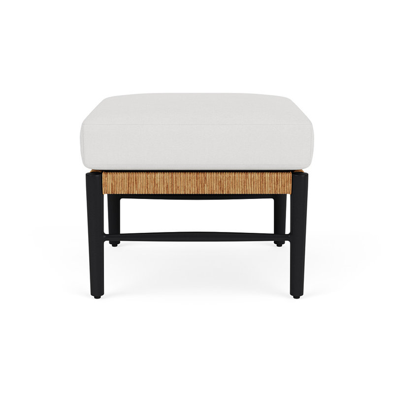 Galloway Outdoor Ottoman, Canvas Natural