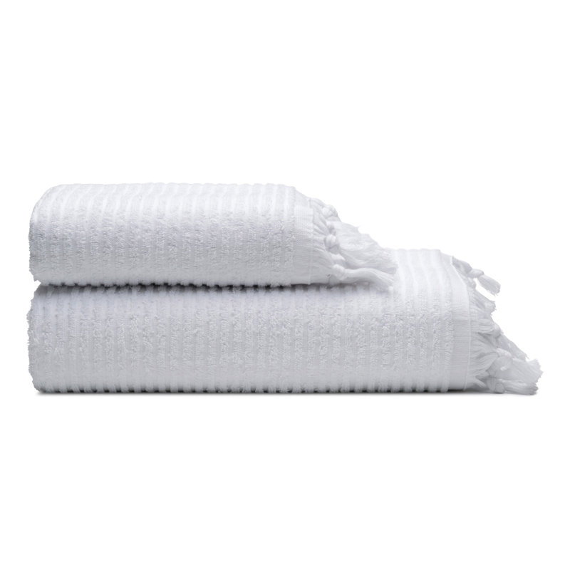 Essuie-mains et serviettes en coton, White