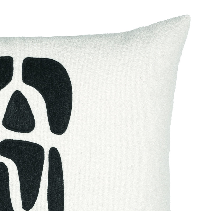 Resonate Charcoal Square Performance Pillow Cover & Insert, Ivory/Charcoal