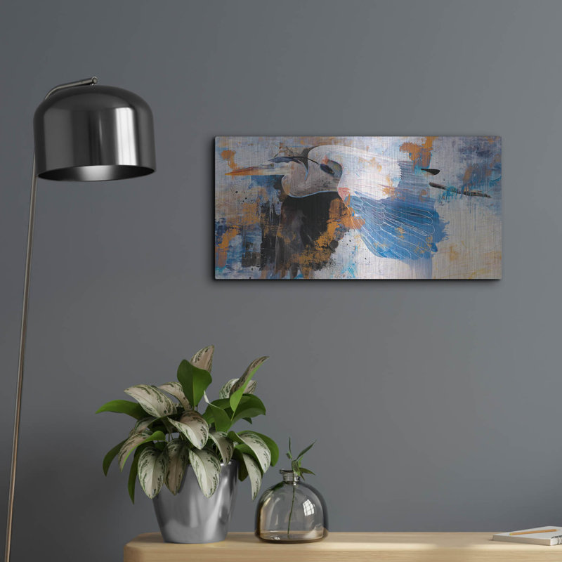 Mur de luxe en métal «Blue leader» par Design Fabrikken, H 12 po x l 24 po