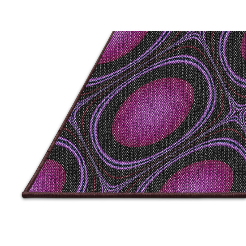 Tapis de zone rose à motif, Rectangle 2 pi x 4 pi