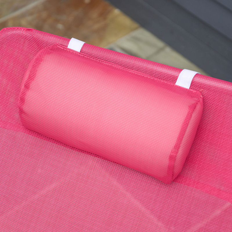 Chaise longue pliante Outsunny, Pink