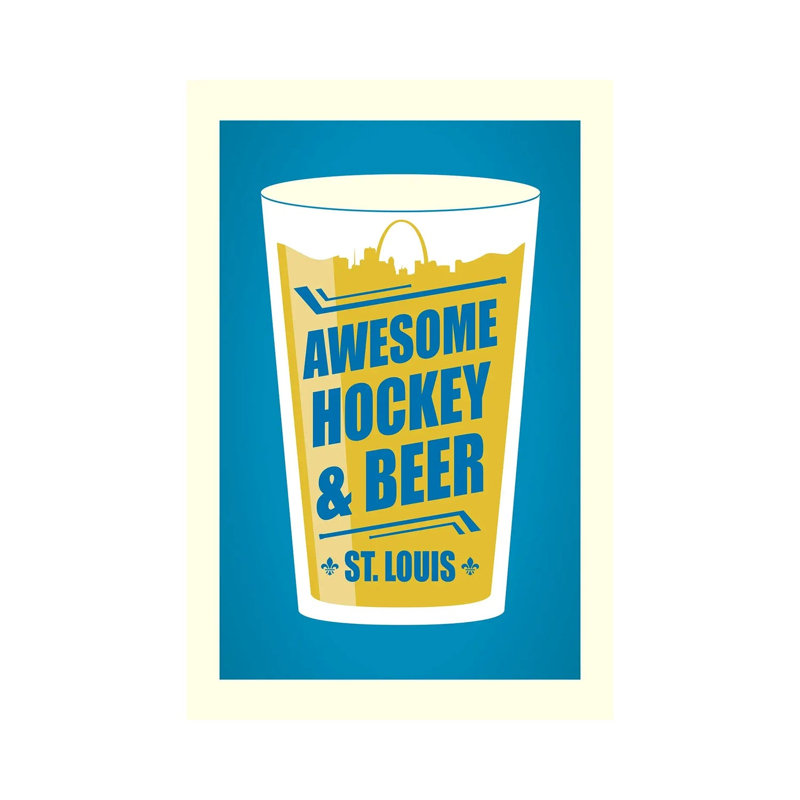 St. Louis: Awesome Hockey & Beer by Benton Park Prints - Wrapped Canvas Gallery-Wrapped Canvas Giclée