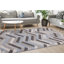 Tapis gris à motif de chevrons Shelldrake