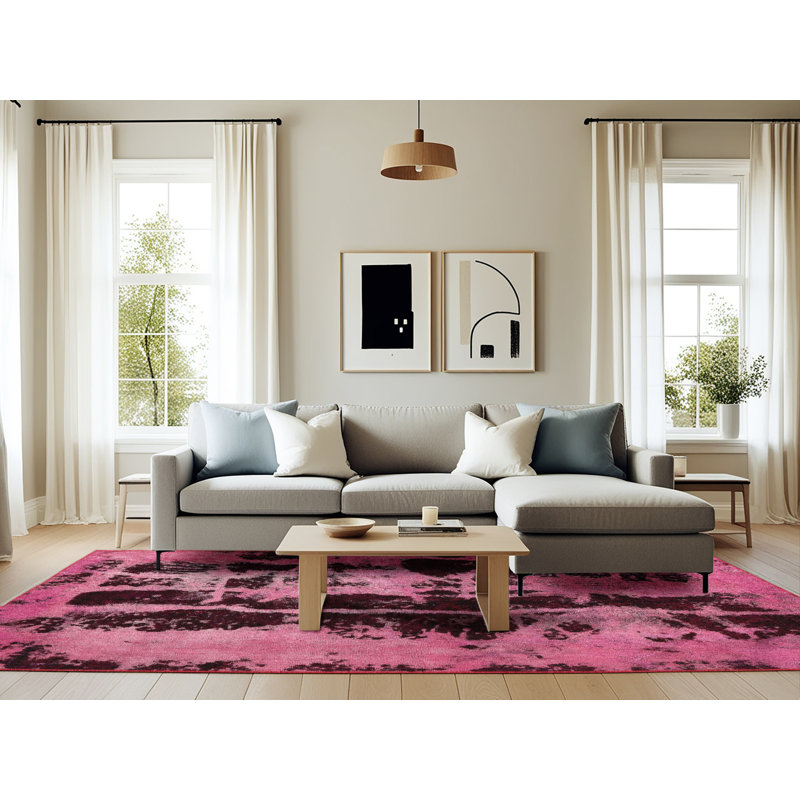 Cyric Abstract Indoor Rug, Rectangle 6' x 9'