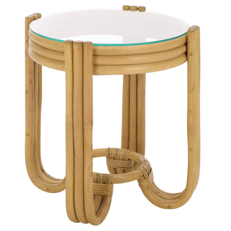 Bilian Round Accent Table, Natural