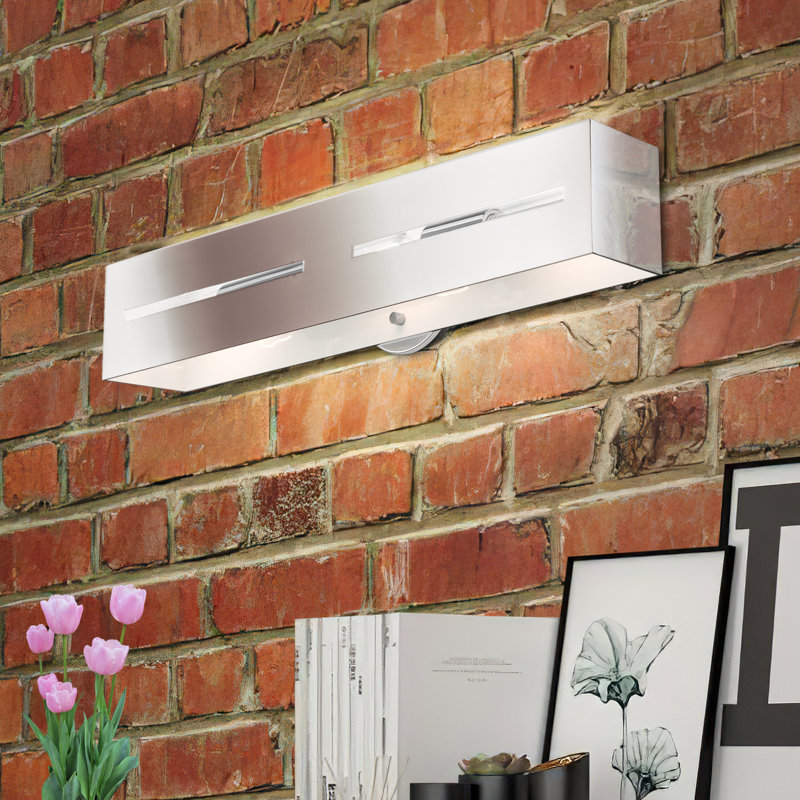 Barre d'éclairage de salle de bain 3 lumières à intensité variable Columbus, Chrome poli