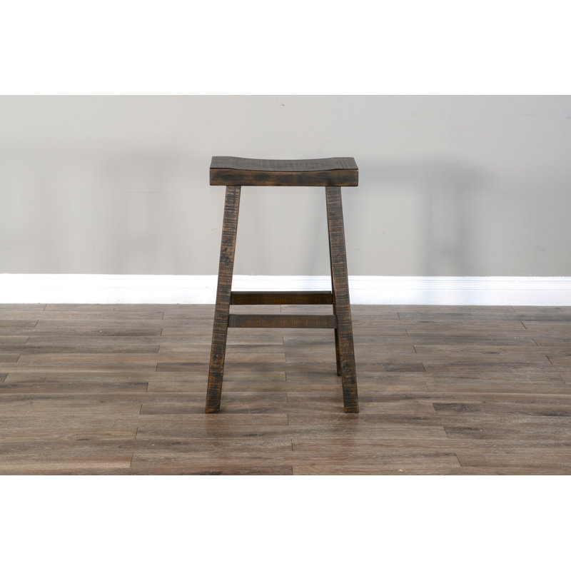 Anneliesa Solid Wood Counter Stool, Tobacco Leaf, Bar Stool (30" Seat Height)