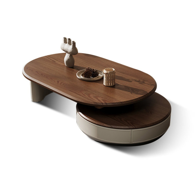 Table basse en noyer manufacturé