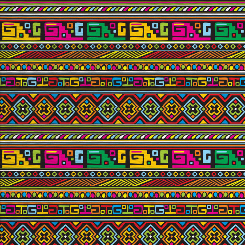 Tissu tribal, l 58 po x L 108 po