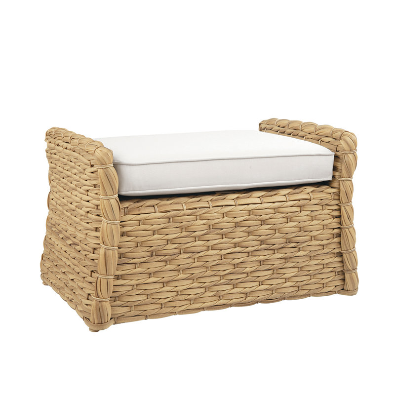 Vero Rectangle Outdoor Sunbrella® Ottoman Patio Ottoman, Perigold Linnaeus Clay