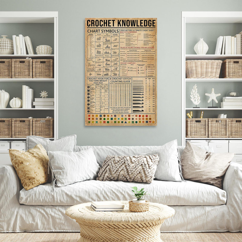 Crochet connaissance 4, impression sur toile tendue, H 36 po x l 24 po x P 1,25 po