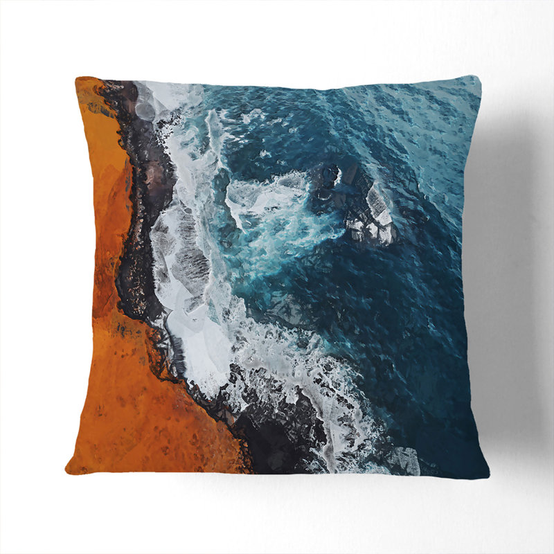 Square Throw Cushion, Black, 55cm H x 55cm W x 20cm D
