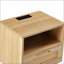 Table de bout en rotin 15,75 po avec prise de courant et ports USB-1080682411