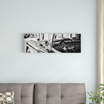 Classic corvette chevrolet, reproduction de photo sur toile tendue