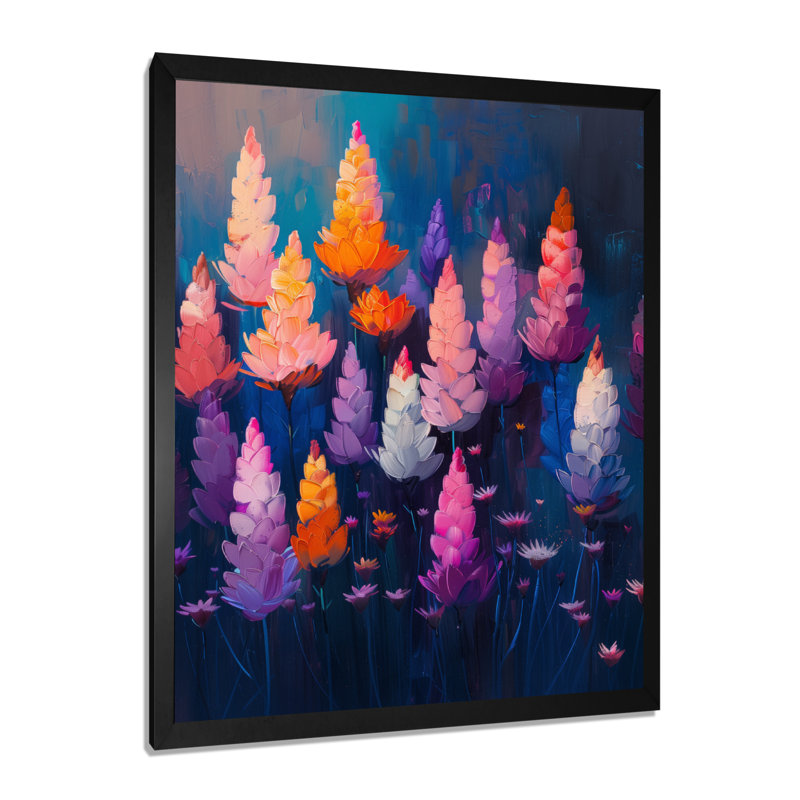 «Rose Blue Flower Cactus Grace I», impression d'art mural cactus floral, H 20 po x l 12 po x P 1 po
