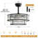 20'' Crystal Caged Mid Century Chandelier Ceiling Fan with Light Kit and Remote Control Included