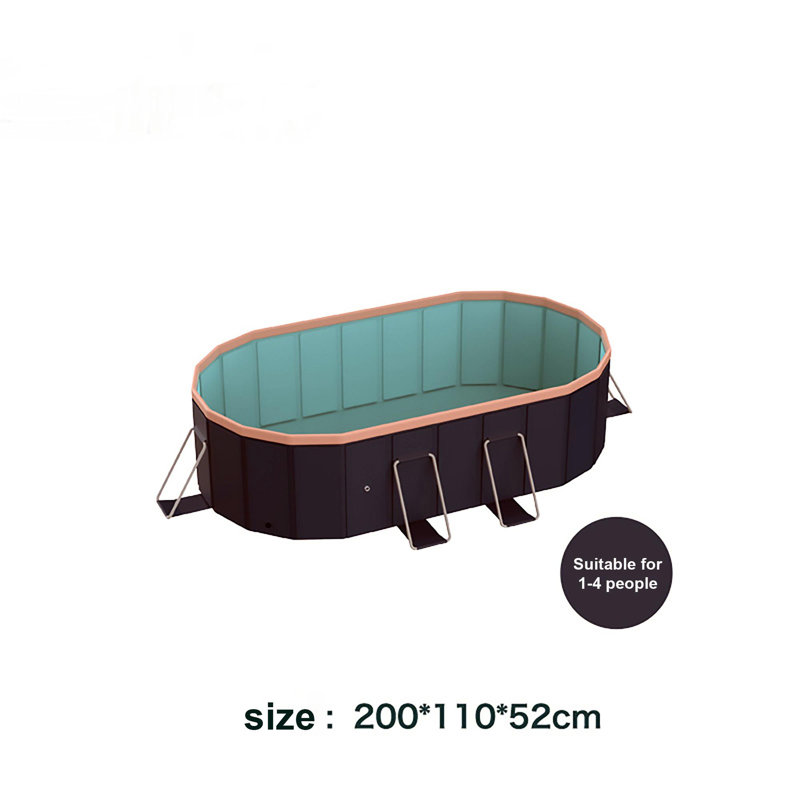 La piscine pliante en PVC de 2,1 M (non gonflable) se baigne et se refroidit en été, convient au patio extérieur