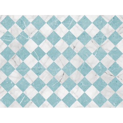 Rithish Geometric Vinyl Machine Printed Area Rug