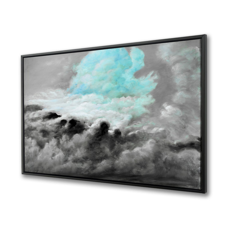 Blue Clouds - Framed Canvas Bedroom Landscape Decor
