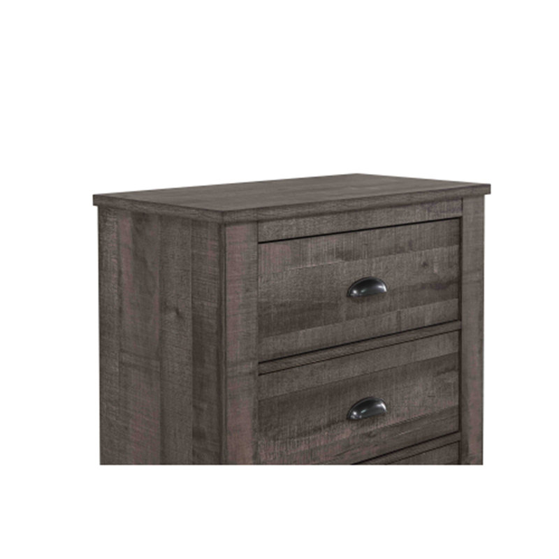 Table de chevet 2 tiroirs Contemporary, Gris