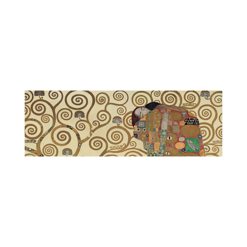 Fulfillment by Gustav Klimt - Wrapped Canvas Panoramic Painting, 121.92 cm H x 40.64 cm W x 1.91 cm D