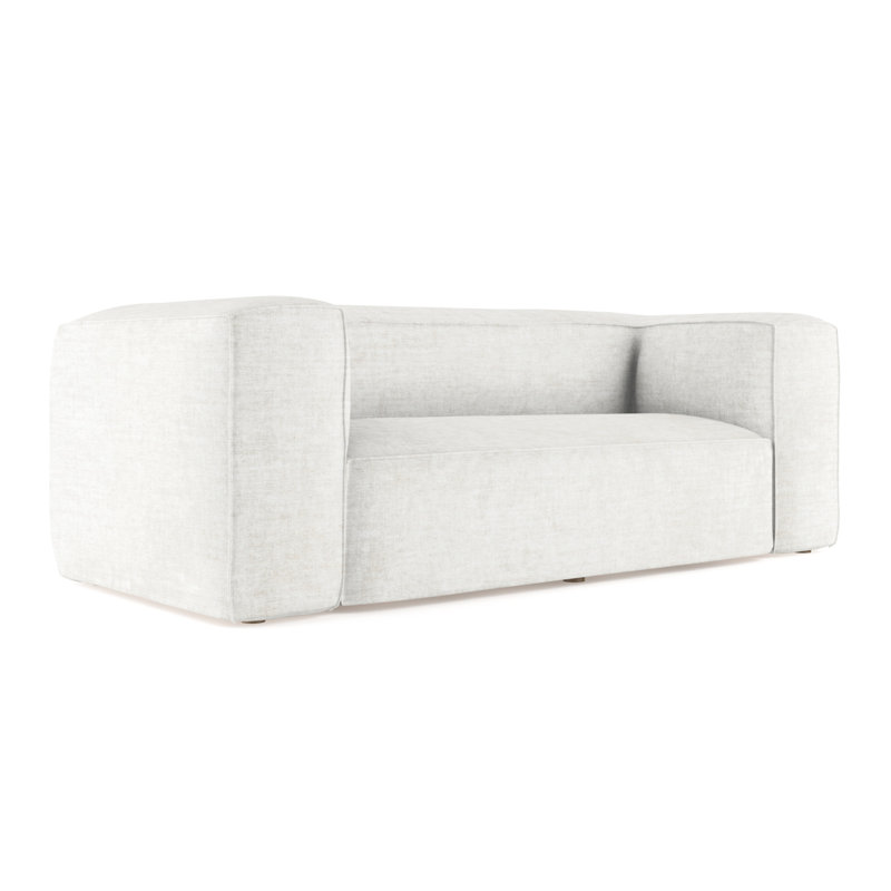 Canapé surdimensionné Varick, H 30 po x l 96 po x P 41 po, Velours écrasé albâtre, Naturel