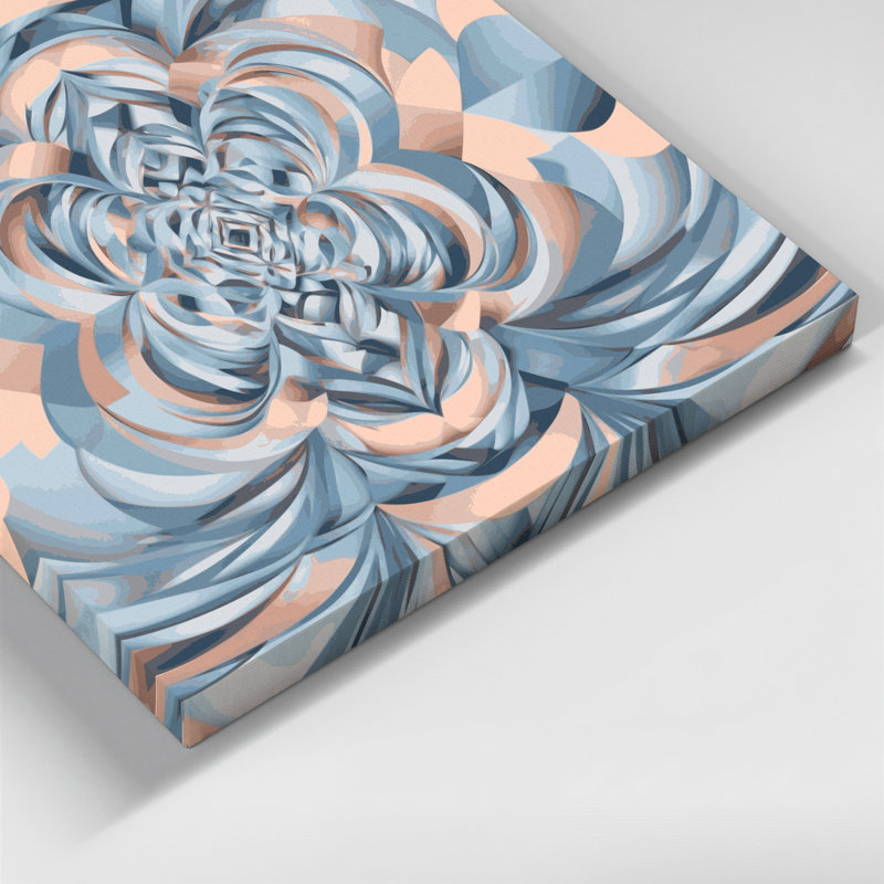 Art mural sur toile gris op art, H 11 po x l 14 po