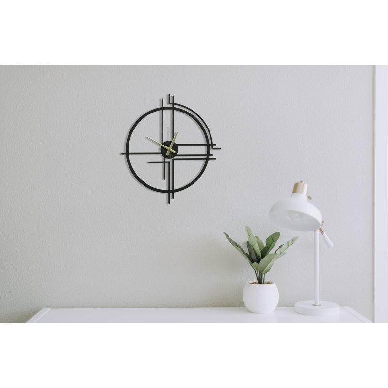Shelstead Metal Wall Clock, 50cm H x 50cm W x 1.50cm D