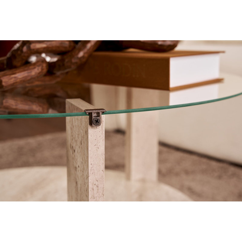 Table basse moderne avec plateau 100% verre trempé, 29,5 po x 15,7 po x 29,5 po | Structure durable en panneau de particules enduit 100% mélamine, épaisseur: 0,7 pouce | Conception élégante, parfaite pour le salon et les espaces contemporains, capaci