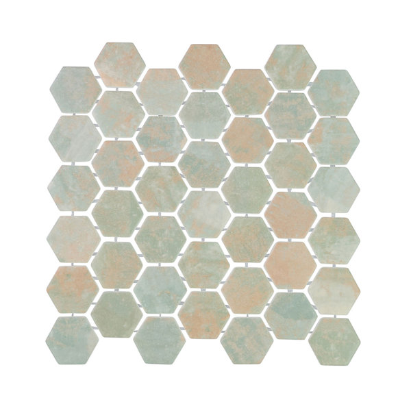 Sonora 2-in. Hex Recycled Glass Honeycomb Mosaic Tile