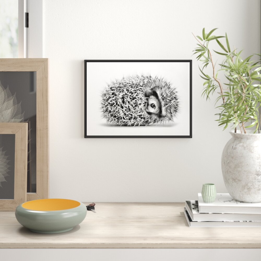 Gerahmtes Wandbild kleiner niedlicher Baby Igel